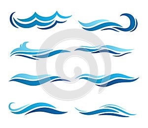 Variety of water waves set