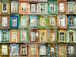 Variety windows from Russian town Murom