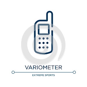 Variometer icon. Linear vector illustration from extreme sports collection. Outline variometer icon vector. Thin line symbol for