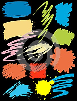 Various abstract splashes set