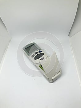 Air conditioner remote control, white background