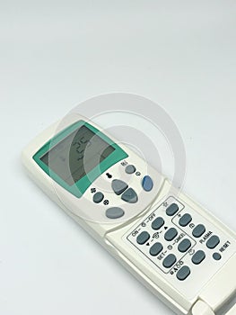 Air conditioner remote control, white background