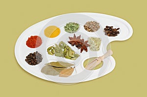 Various aromatic spices