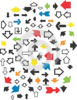 Various Arrows Vector Design Clipart