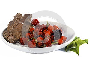 Various berries in a plate