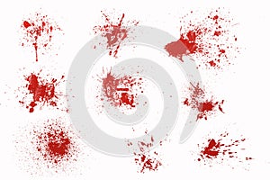 Various blood splatter