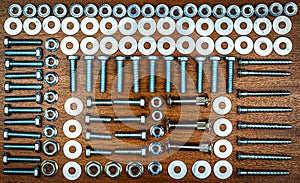 Various bolts, nuts, washers and screws