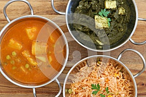 Various Bowls of Indian Cuisine