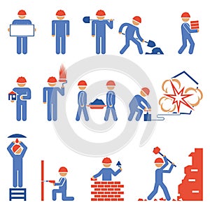 Various Building and Demolition Character Icons