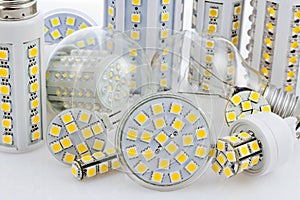 Various bulbs with 3-chip SMD LEDs