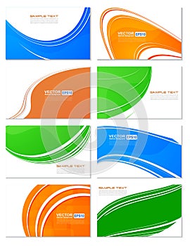 Various business card wave design set , elements for design.