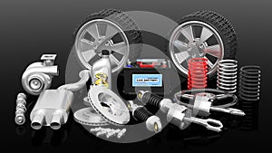 Various car parts and accessories