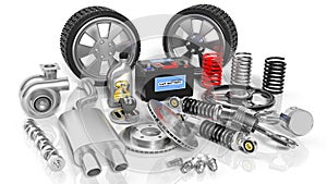 Various car parts and accessories