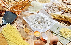 Various Cereals, Noodles and Egg