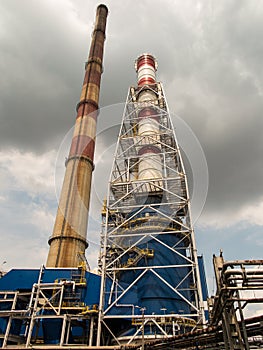 Various chimneys due to the different combustion technology