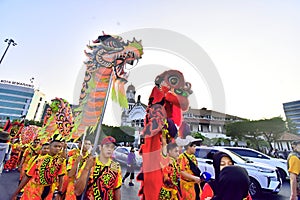 Various Chinese cultural attractions enliven the Cheng Ho festival which passes through the Lawang Sewu Semarang