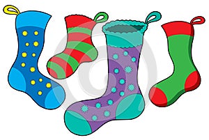 Various Christmas socks