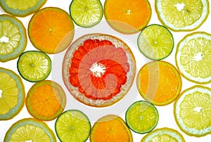 Various citrus slices