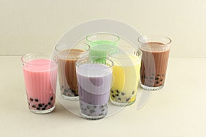 Various Color of Boba Milk Tea Pearl Refreshment Drink