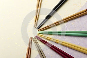 Various colorful chopsticks