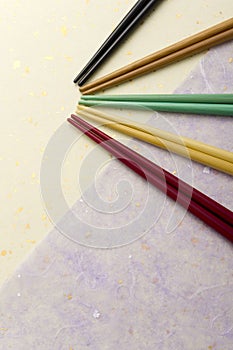 Various colorful chopsticks