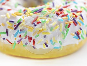 Colorful doghnut with sugar decoration photo
