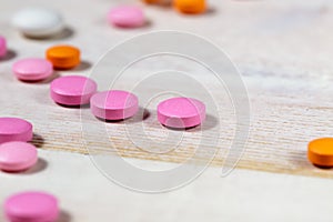Various colorful pills and capsules