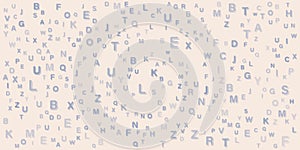 Various Colorful Random Randomly Placed and Sized Letters Pattern - Texture, Background