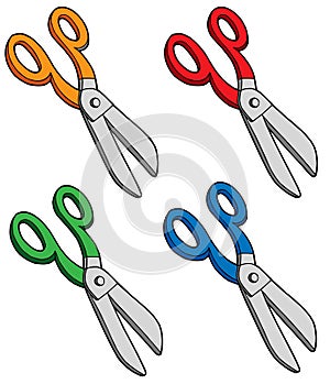 Various colors scissors