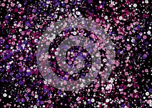 Various colors splash on black background