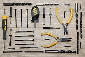 Various construction tools.