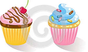 Various cupcake