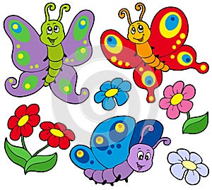 Various cute butterflies