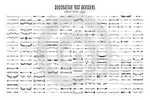 Various decorative text dividers set