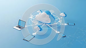 Various devices connected to a cloud network for seamless data sharing