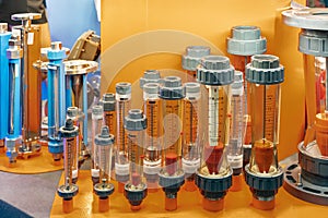 Various or difference of type and size glass transparent cone shape tube rotameter or flow meter for flow rate measuring of gas or