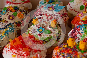 easter cakes on a plate