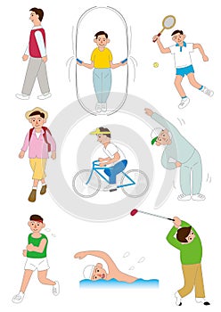 Various exercises and sports that are good for health management