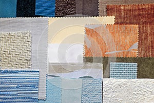 various fabric swatches