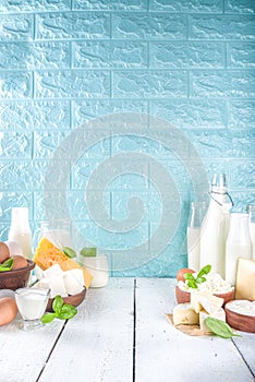 Various farm dairy products