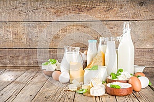 Various farm dairy products