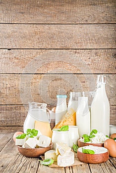 Various farm dairy products