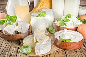 Various farm dairy products