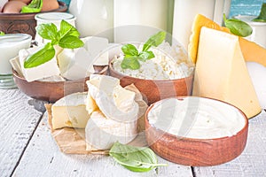Various farm dairy products