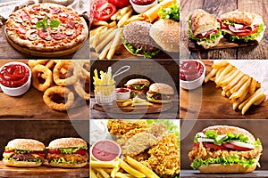 Various fast food products