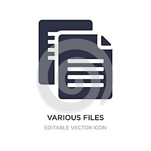 various files icon on white background. Simple element illustration from Education concept photo