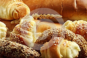 Various fresh bakery products