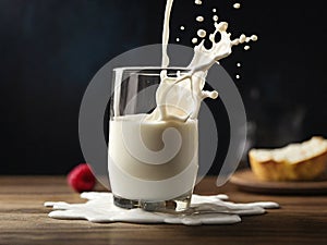 Various fresh dairy products. Milk Background. Milky Wave. Milk Splash. Cow Background.