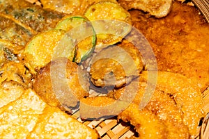 various fried food called jeon