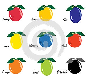 Various fruits icons